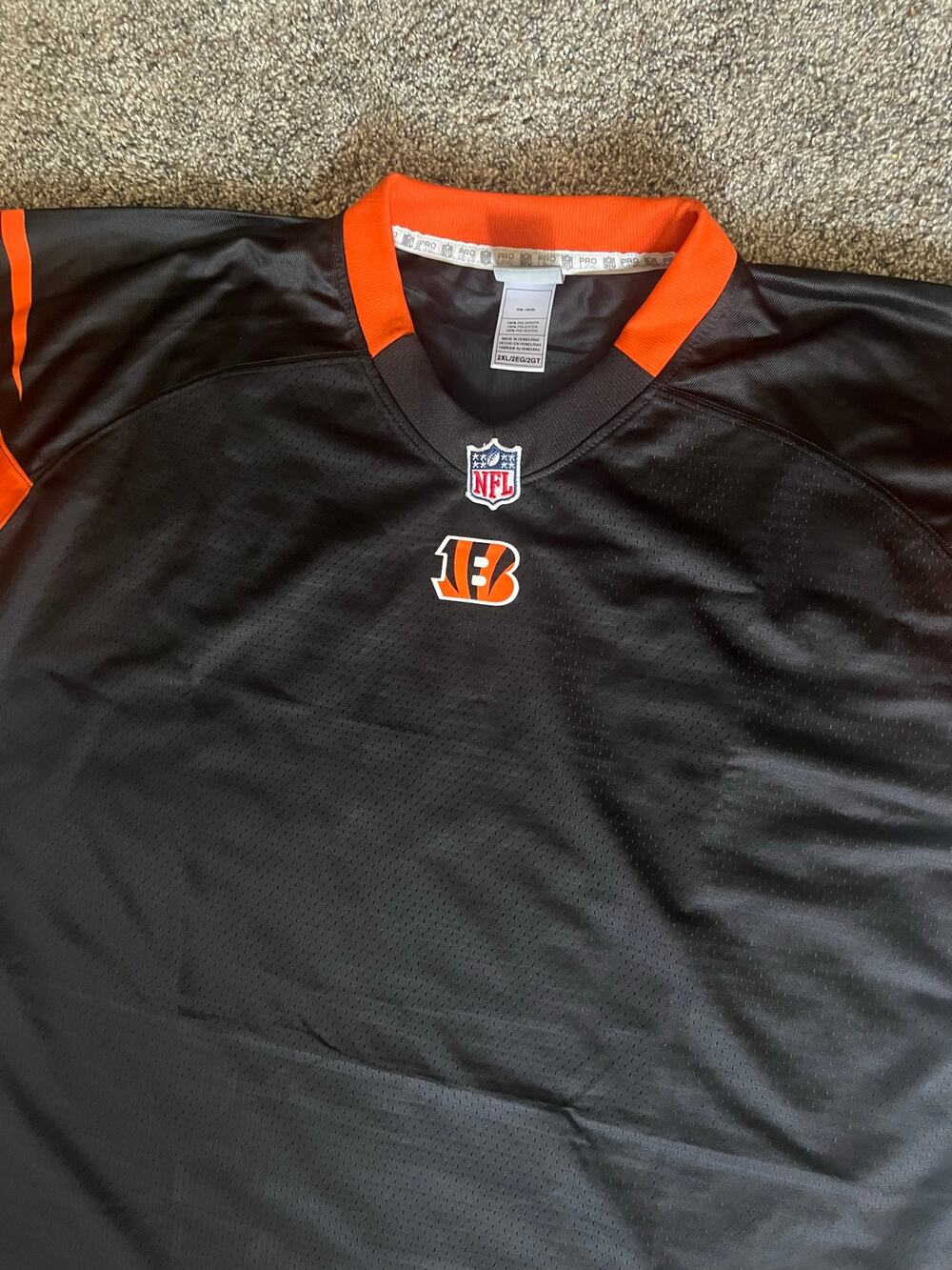Pro Line NFL Cincinnati Bengals Game Jersey Black 2XL (NWT) - NO NUMBER